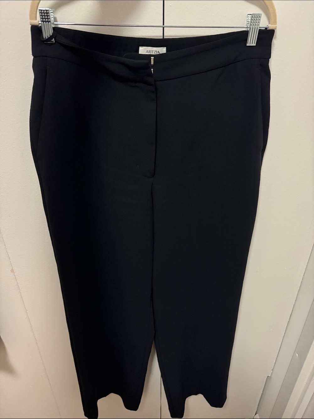 Aritzia Limitless Black Straight-Leg Tailored Pants